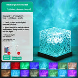 Crystal Lamp Water Ripple Projector Night Light Decoration Home Houses Bedroom Aesthetic Atmosphere Holiday Gift Sunset Lights Home Decor